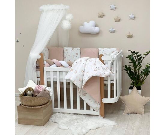 Babybett-Komplettset "Galaxis" beige, 60x120, Baumwolle, Foto 2