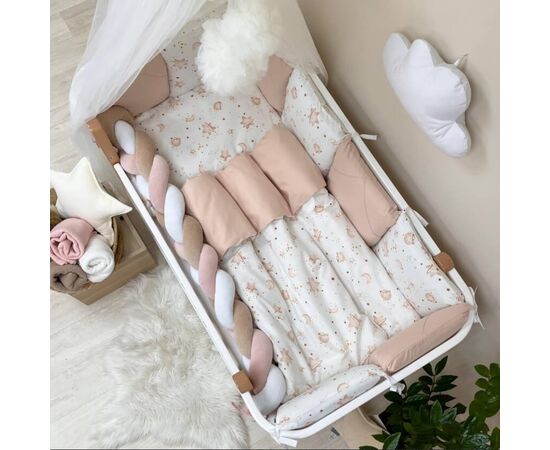 Babybett-Komplettset "Galaxis" beige, 60x120, Baumwolle, Foto 3