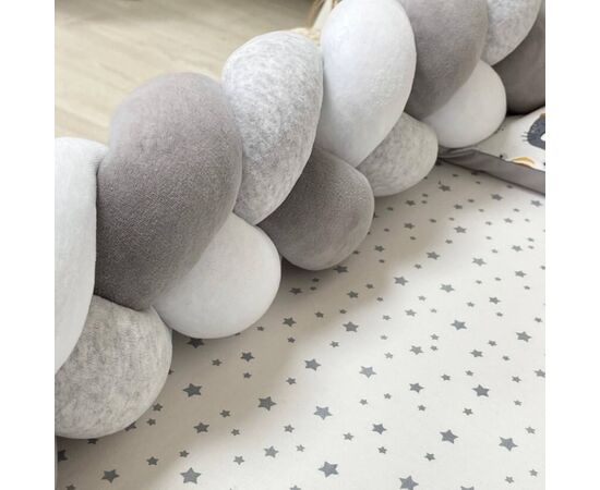 Baby-Bettwäsche für Jungs, grau, Baumwolle, 14-tlg Babybett Komplett Set, Foto 6