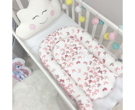 Schmetterlinge Kokon-BabyNest zweiseitig mit Matratze für Mädchen, Foto 4