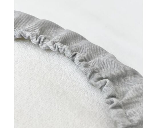 Graues wasserdichtes Spannbetttuch für Kinderwagen, Foto 2