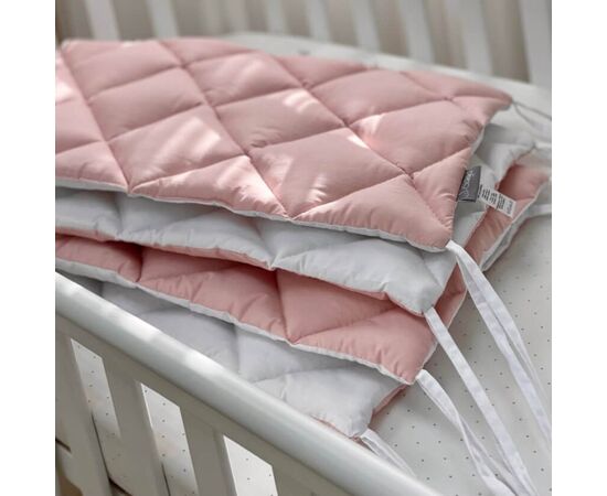 Babybettumrandung 360 cm rosa/weiß, Baumwolle, Foto 3