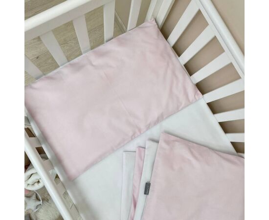 3-tlg Baby Bettwäsche rosa/weiß