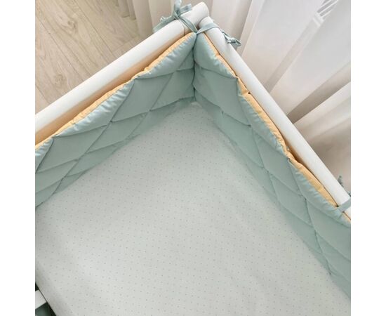 Babybettumrandung grün/senfgelb, 360 cm, Foto 4