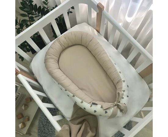Neugeborenes Babynest mit Matratze, Beige, Foto 3